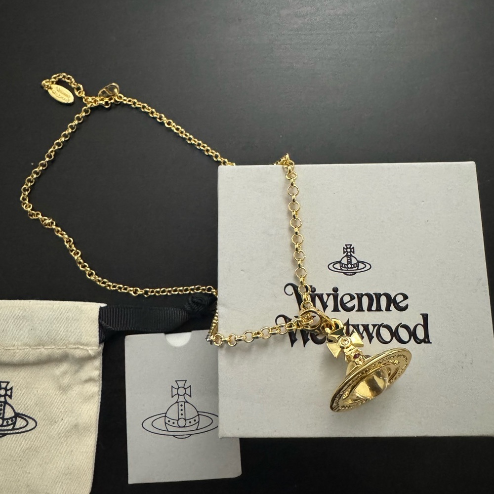 Vivienne Westwood gold orb necklace